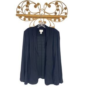 Chico's snap button black blazer L